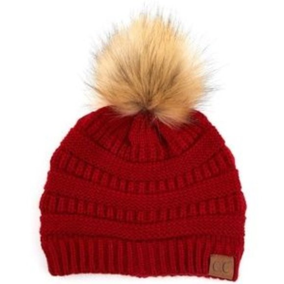 C.C 3pc Knit Warm Pom Beanie Gloves Scarves Set main image 6